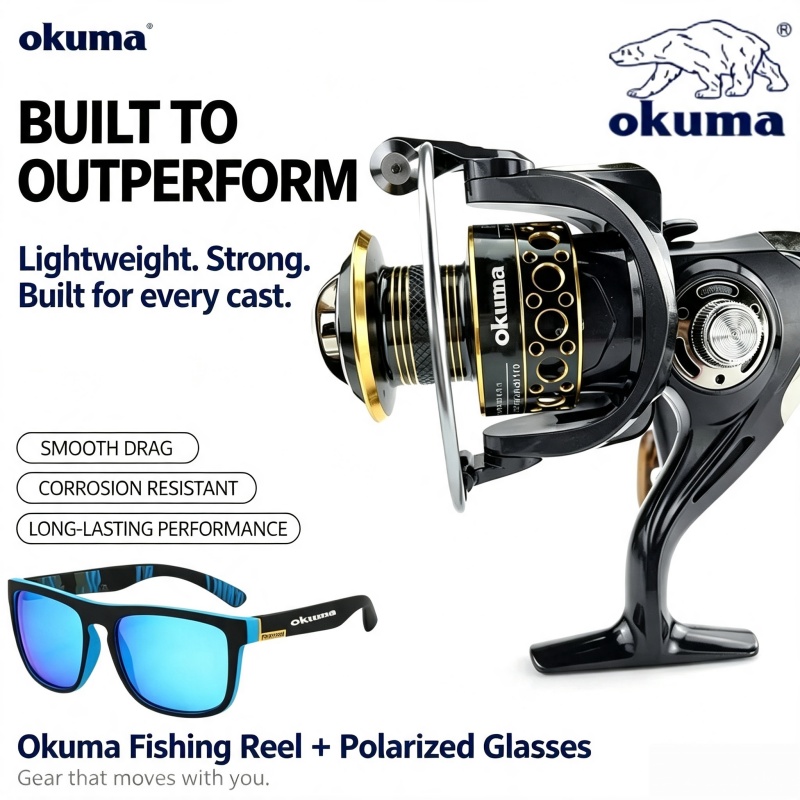 Surf Reel - بكرة صيد OKUMA-Spinning، بكرة صيد معدنية